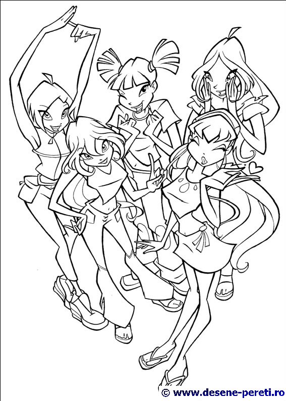 winx club desene colorat